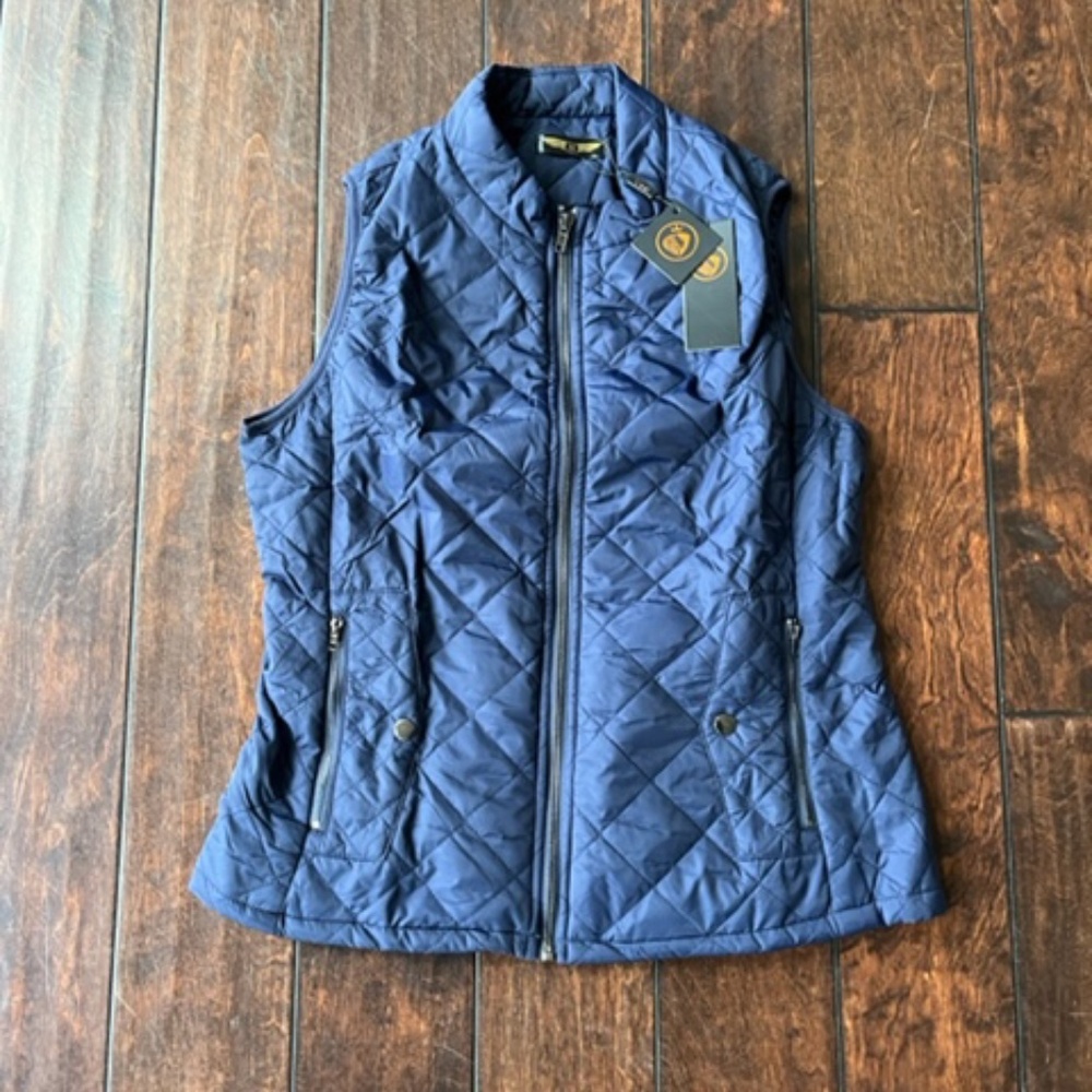 NWT Women's Dark Blue Vest with Pockets